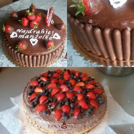 Detaily čokoládovej torty
