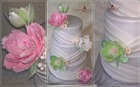 Svadobná s pastelových farbách - detail